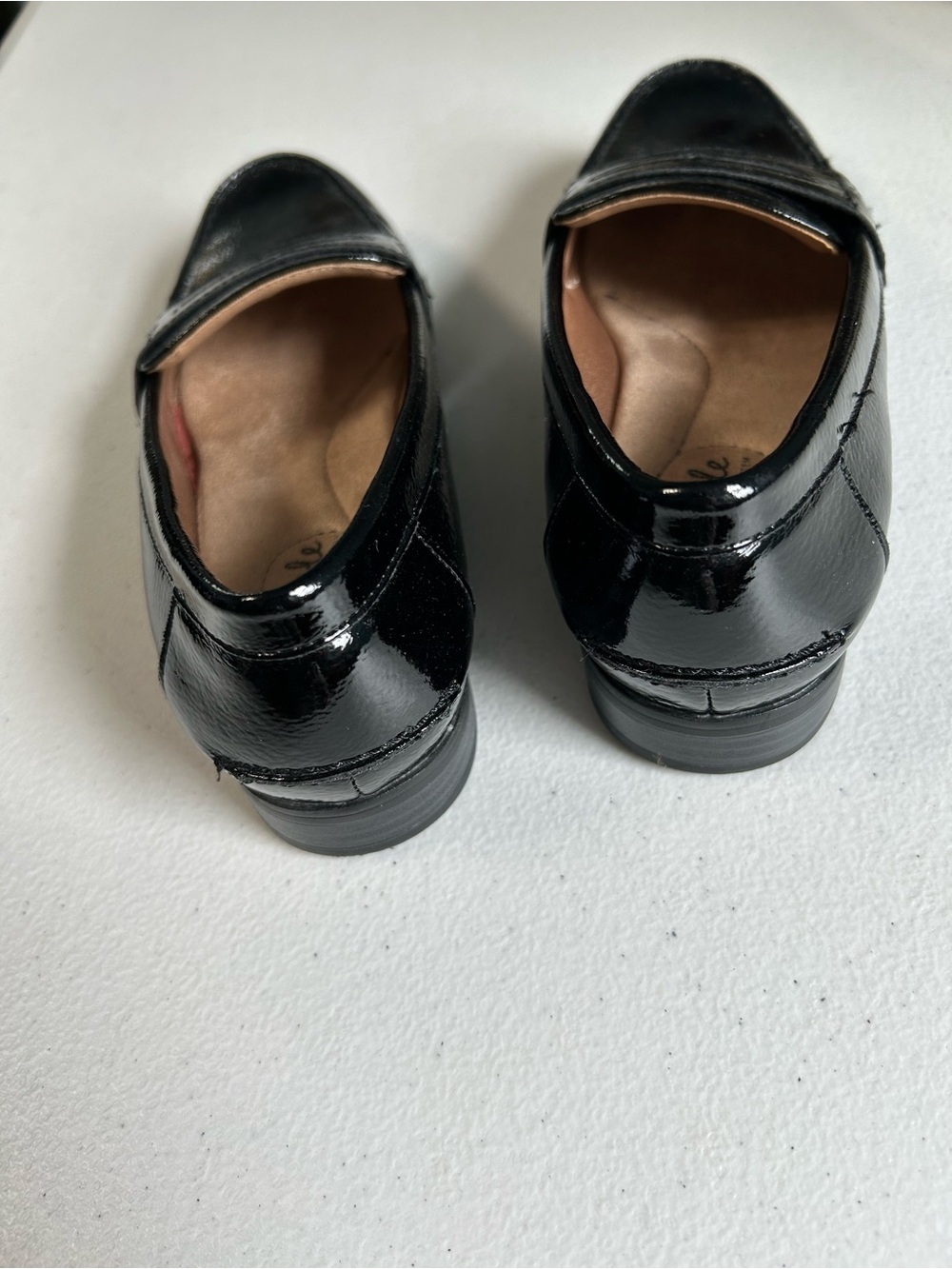 Madison Black Patent Loafers - Slip-On Women's Flats - Picture 2 of 5